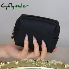 Cyflymder Makeup Pouch Mini Lipstick Bag Velvet Cosmetic Girl Women Make Up Organizer Sanitary Pads