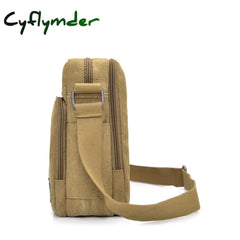 Cyflymder Man Canvas Messenger Bag High Quality Handbag Crossbody Bags Multifunction Tote Casual