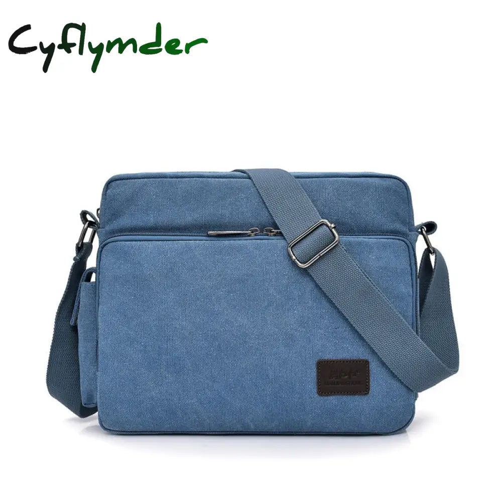 Cyflymder Man Canvas Messenger Bag High Quality Handbag Crossbody Bags Multifunction Tote Casual