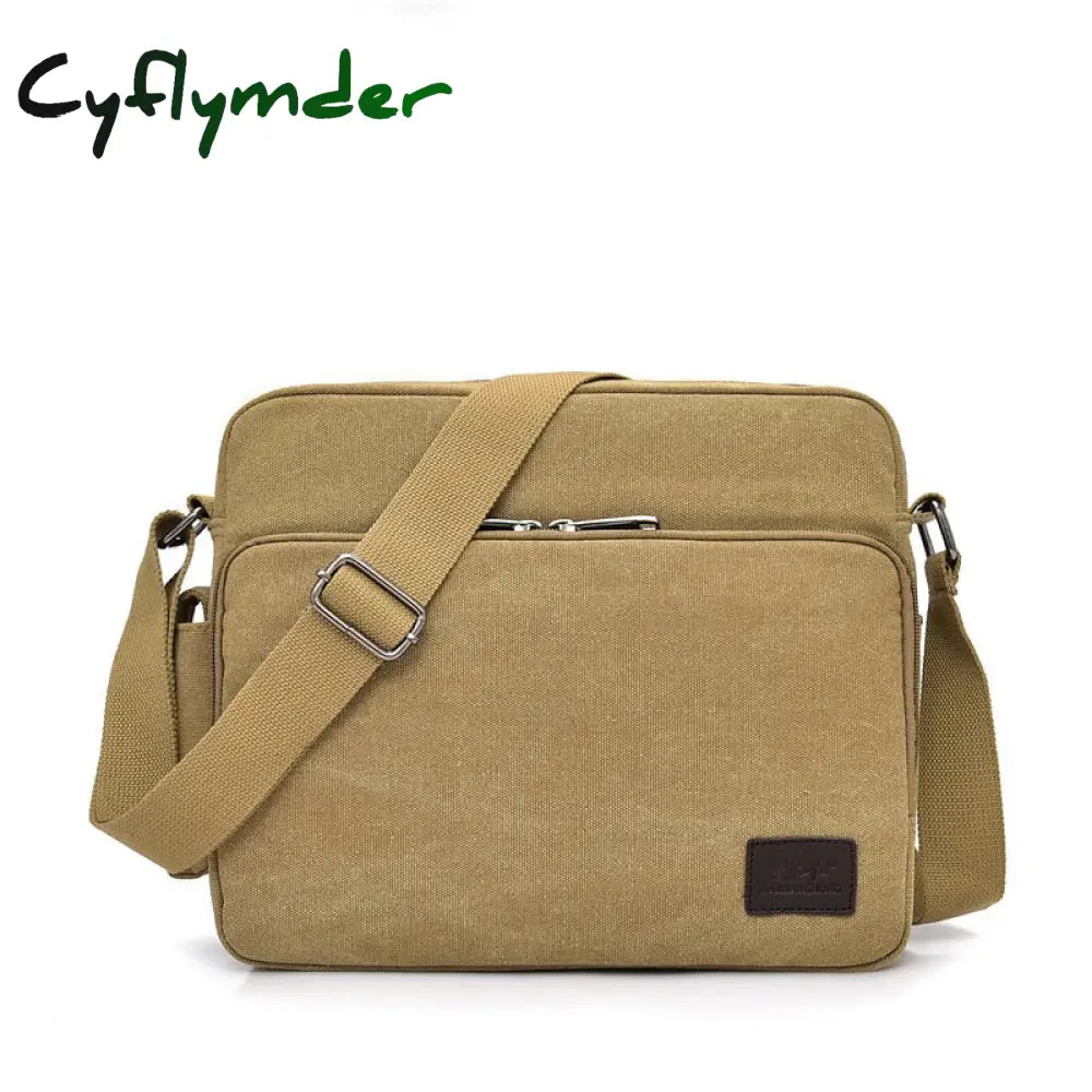 Cyflymder Man Canvas Messenger Bag High Quality Handbag Crossbody Bags Multifunction Tote Casual