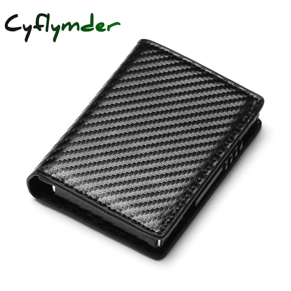 Cyflymder Men Credit Card Holders Fashion Business Rfid Aluminium Case Automatic Bank Purse Smart