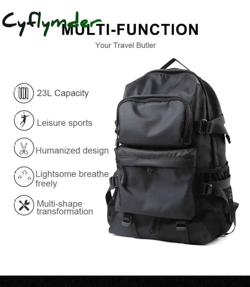 Cyflymder Men Fashion Personalized Travel Backpack Light Weight Large Space 15.6 17 Inch Laptop Bag