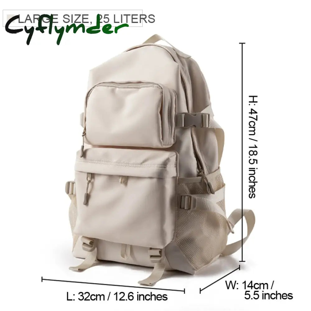 Cyflymder Men Fashion Personalized Travel Backpack Light Weight Large Space 15.6 17 Inch Laptop Bag