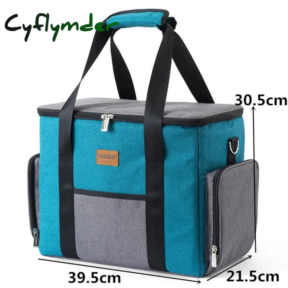 Cyflymder Men Large Shoulder Insulated Cooler Bag Women Thermal Lunch Tote Portable Picnic Ice Pack