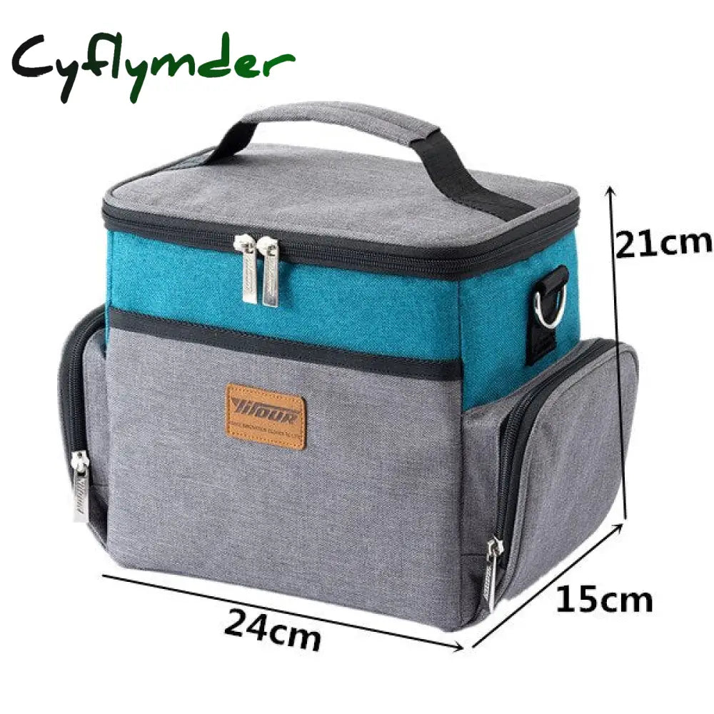 Cyflymder Men Large Shoulder Insulated Cooler Bag Women Thermal Lunch Tote Portable Picnic Ice Pack