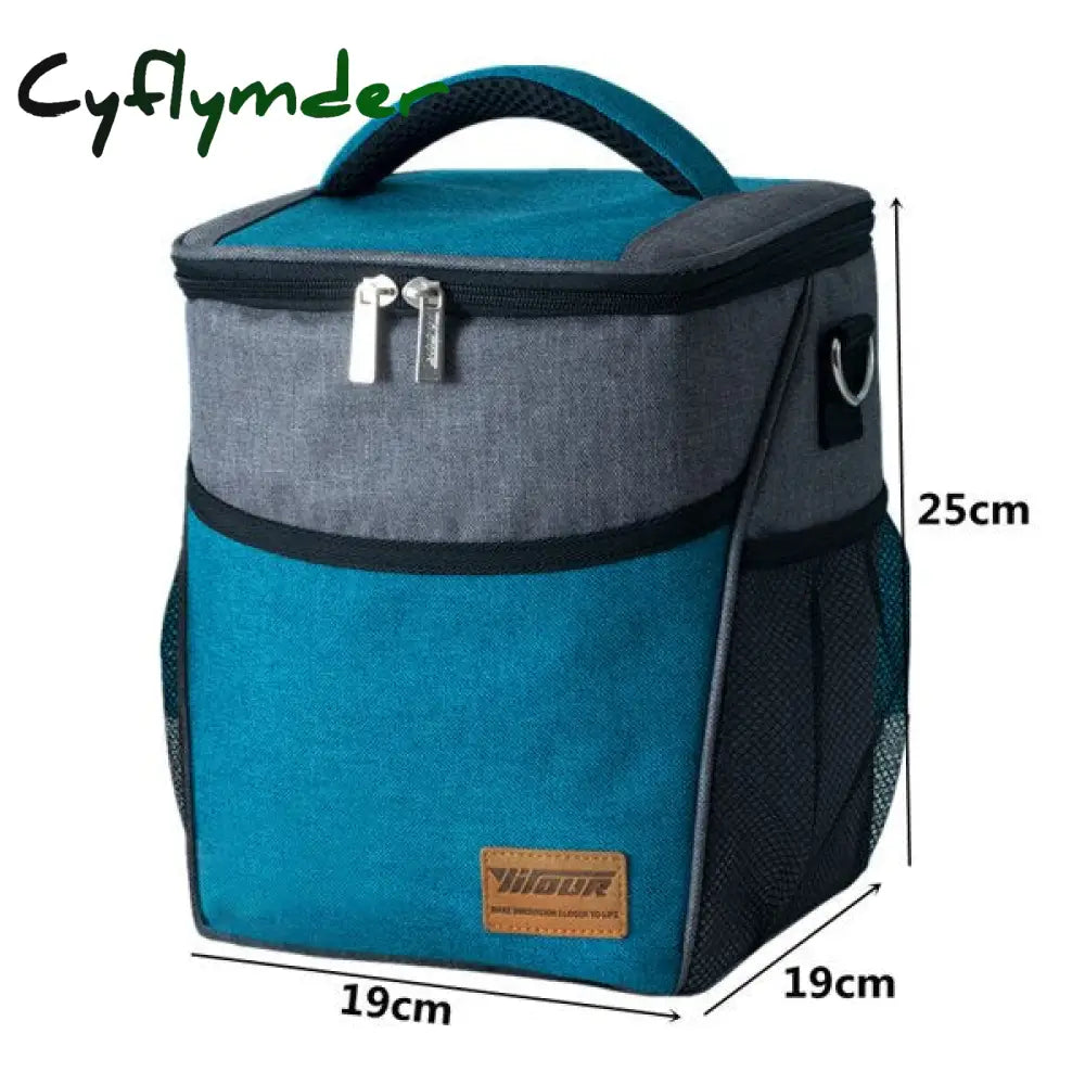 Cyflymder Men Large Shoulder Insulated Cooler Bag Women Thermal Lunch Tote Portable Picnic Ice Pack