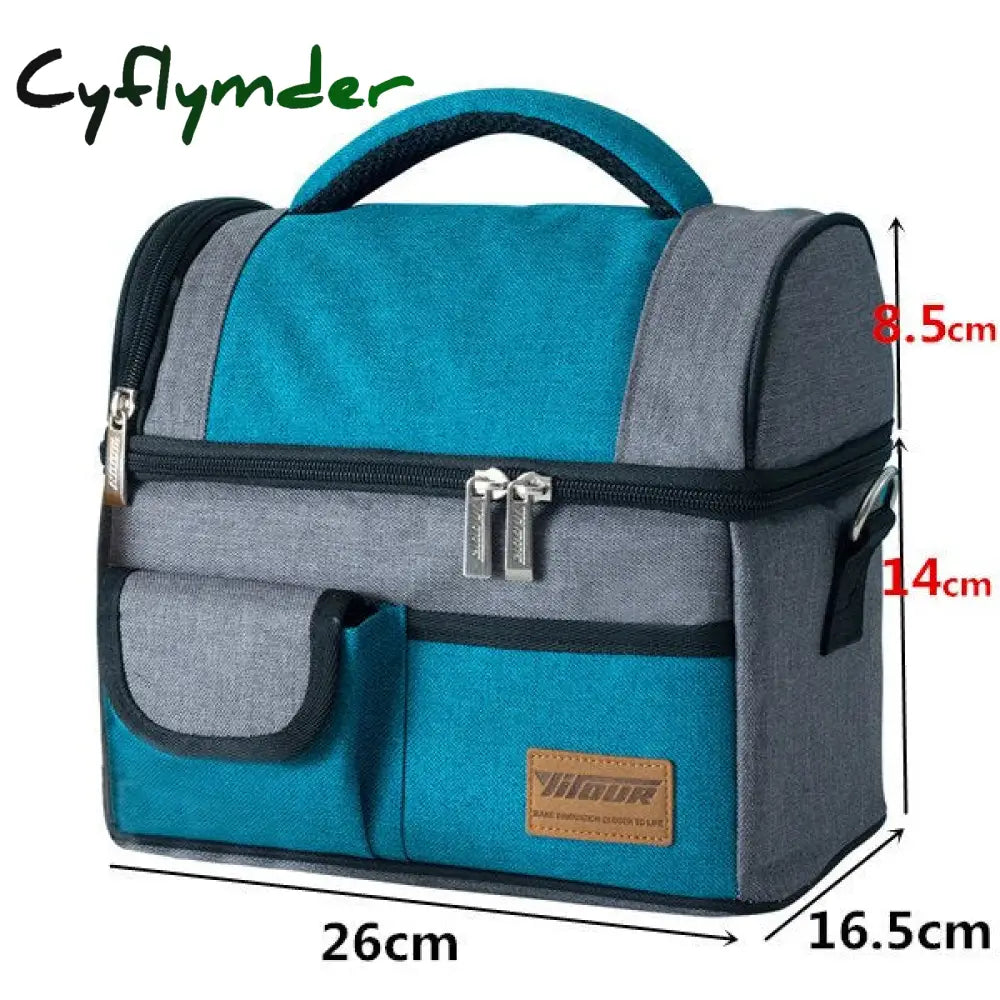 Cyflymder Men Large Shoulder Insulated Cooler Bag Women Thermal Lunch Tote Portable Picnic Ice Pack