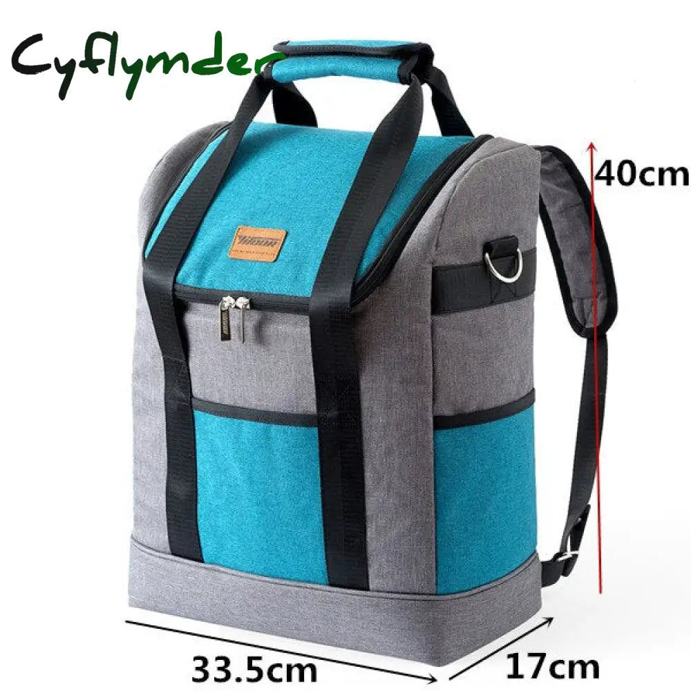 Cyflymder Men Large Shoulder Insulated Cooler Bag Women Thermal Lunch Tote Portable Picnic Ice Pack