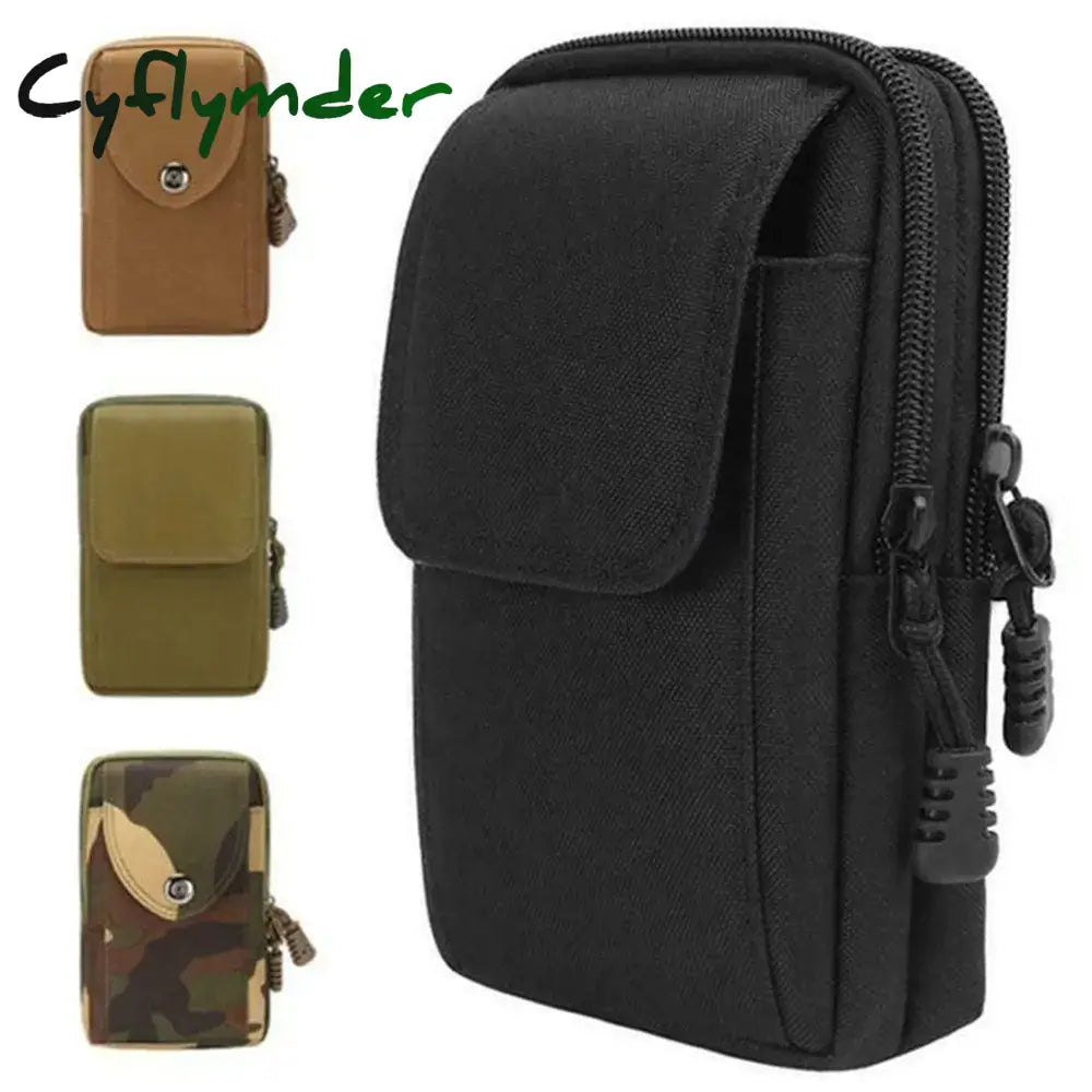 Cyflymder Men Molle Pouch Belt Waist Pack Bag Small Pocket Running Travel Bags Soft Back