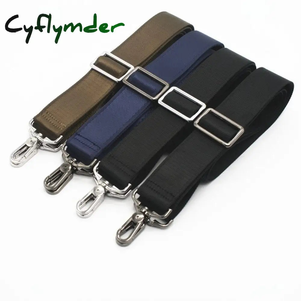 Cyflymder Men ’S Bag Straps 3.8 Cm Wide Nylon Strap Accessories Leather Long Shoulder Briefcase