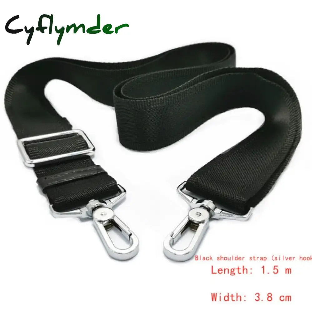 Cyflymder Men ’S Bag Straps 3.8 Cm Wide Nylon Strap Accessories Leather Long Shoulder Briefcase