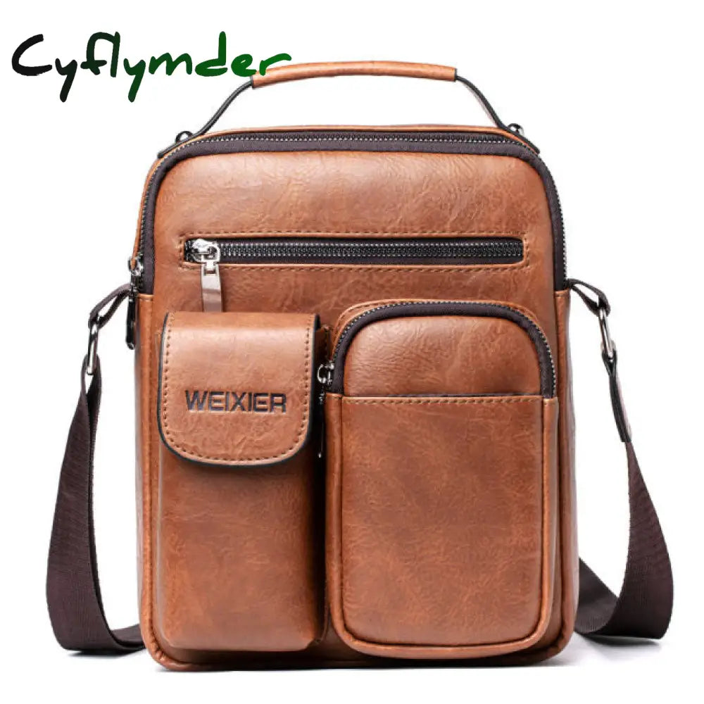 Cyflymder Men Shoulder Bag For 10.5’’ Ipad Large Handbag Pu Leather Man Crossbody Bags Business