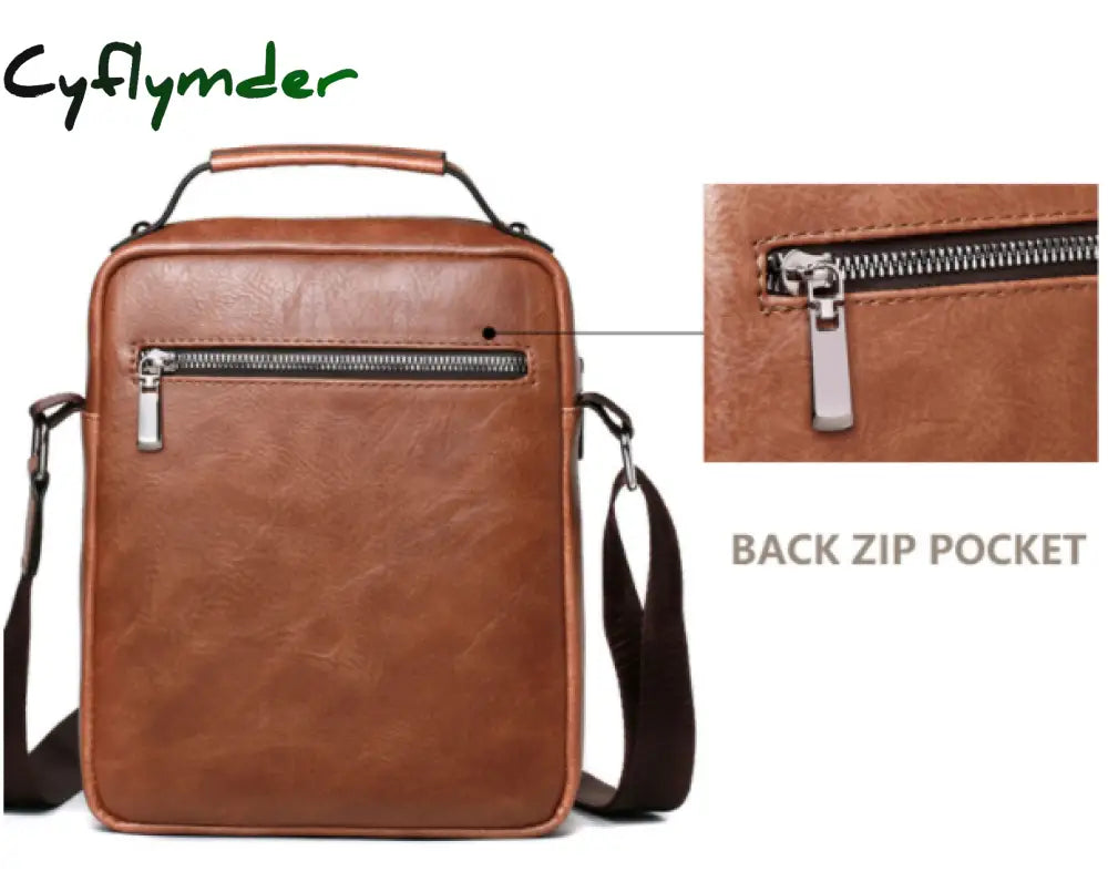 Cyflymder Men Shoulder Bag For 10.5’’ Ipad Large Handbag Pu Leather Man Crossbody Bags Business