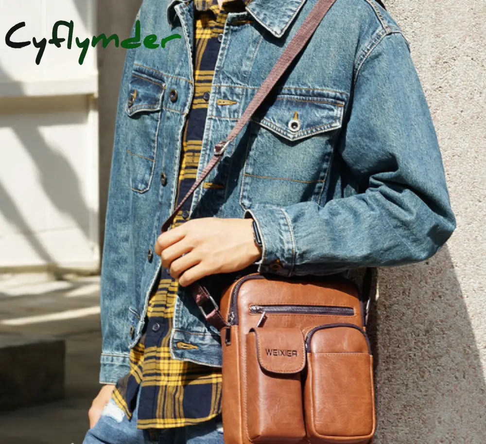 Cyflymder Men Shoulder Bag For 10.5’’ Ipad Large Handbag Pu Leather Man Crossbody Bags Business