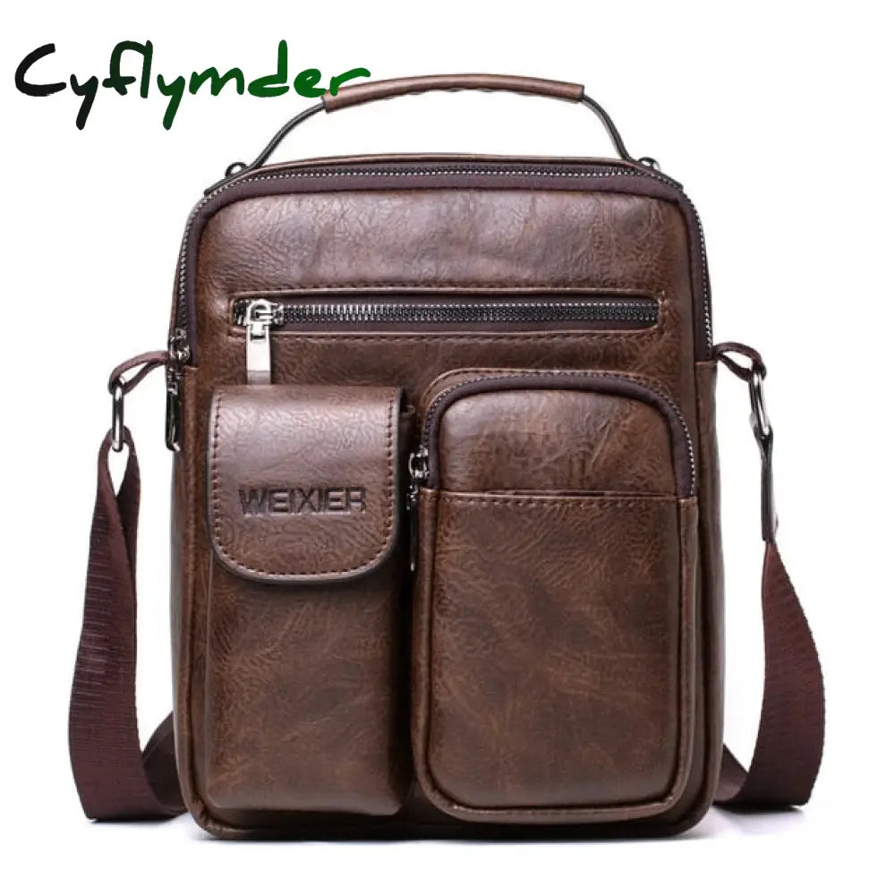 Cyflymder Men Shoulder Bag For 10.5’’ Ipad Large Handbag Pu Leather Man Crossbody Bags Business