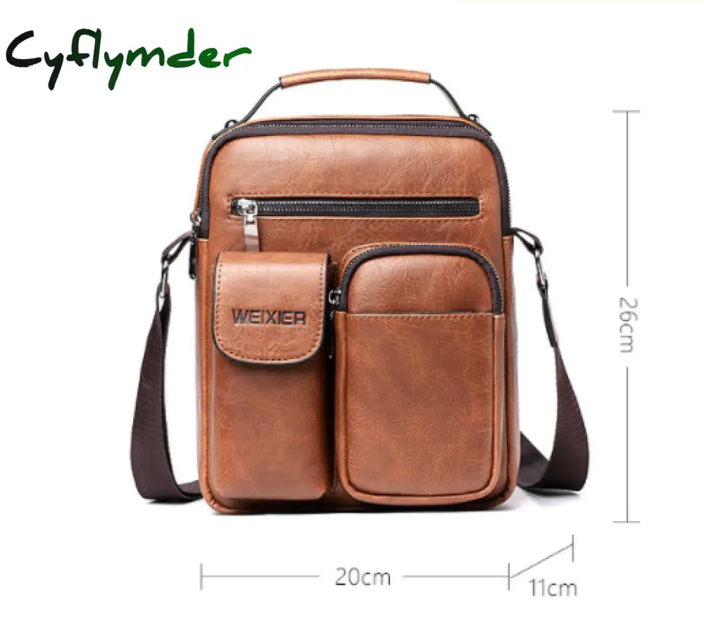 Cyflymder Men Shoulder Bag For 10.5’’ Ipad Large Handbag Pu Leather Man Crossbody Bags Business