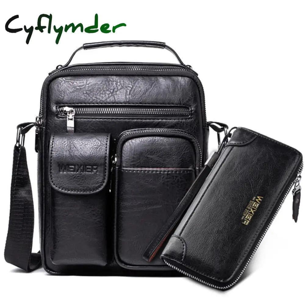 Cyflymder Men Shoulder Bag For 10.5’’ Ipad Large Handbag Pu Leather Man Crossbody Bags Business