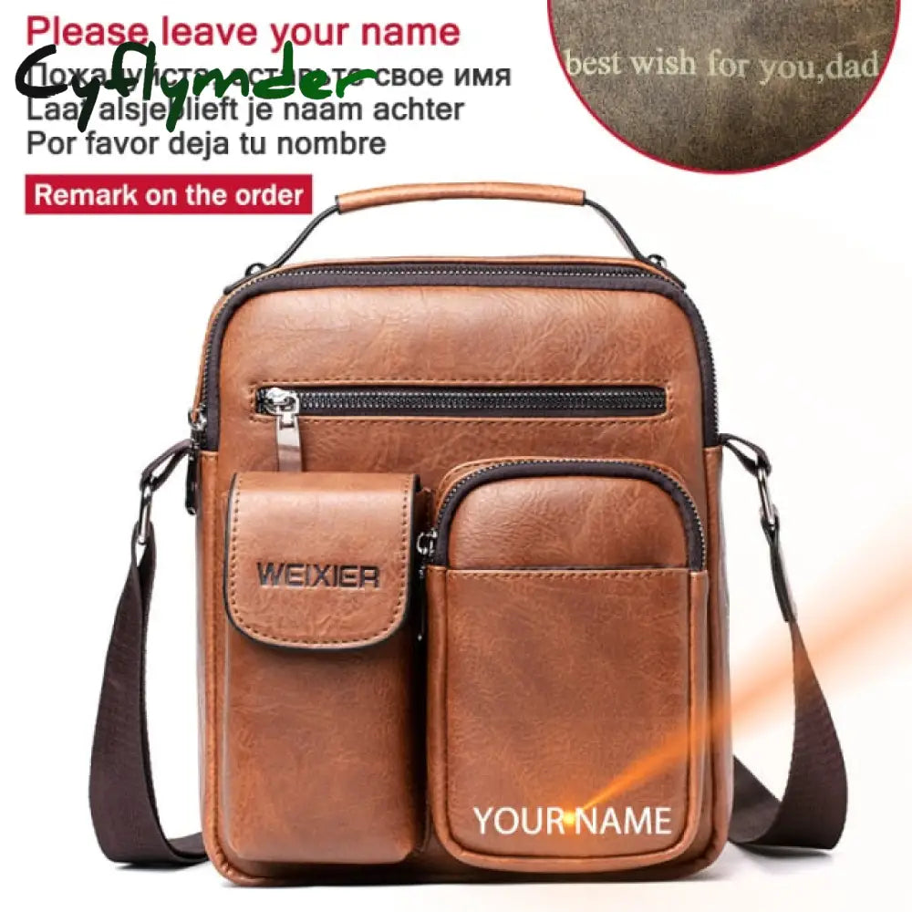 Cyflymder Men Shoulder Bag For 10.5’’ Ipad Large Handbag Pu Leather Man Crossbody Bags Business