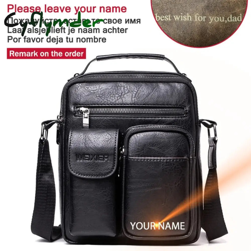 Cyflymder Men Shoulder Bag For 10.5’’ Ipad Large Handbag Pu Leather Man Crossbody Bags Business