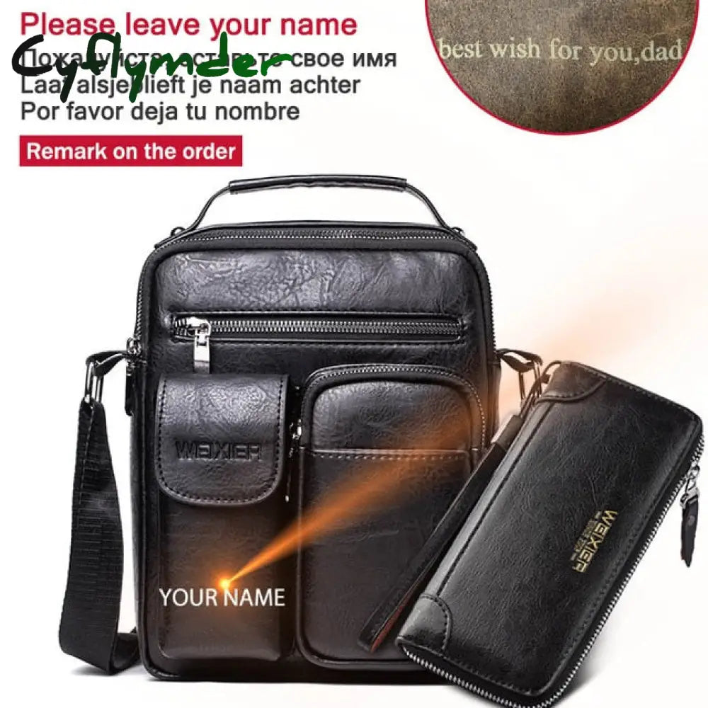 Cyflymder Men Shoulder Bag For 10.5’’ Ipad Large Handbag Pu Leather Man Crossbody Bags Business