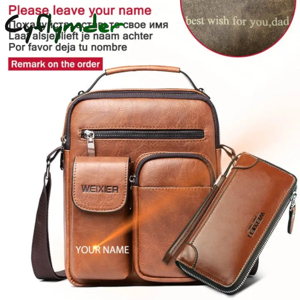 Cyflymder Men Shoulder Bag For 10.5’’ Ipad Large Handbag Pu Leather Man Crossbody Bags Business