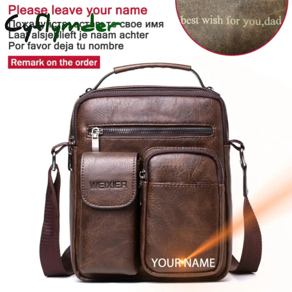 Cyflymder Men Shoulder Bag For 10.5’’ Ipad Large Handbag Pu Leather Man Crossbody Bags Business