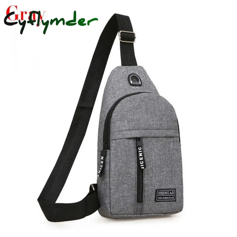 Cyflymder Men Shoulder Bags Nylon Waist Packs Sling Bag Crossbody Outdoor Sport Chest Daily Picnic