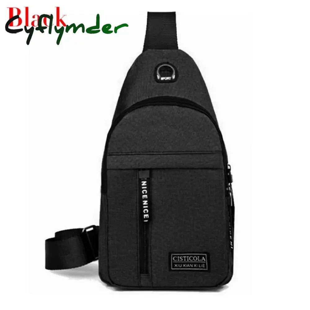 Cyflymder Men Shoulder Bags Nylon Waist Packs Sling Bag Crossbody Outdoor Sport Chest Daily Picnic