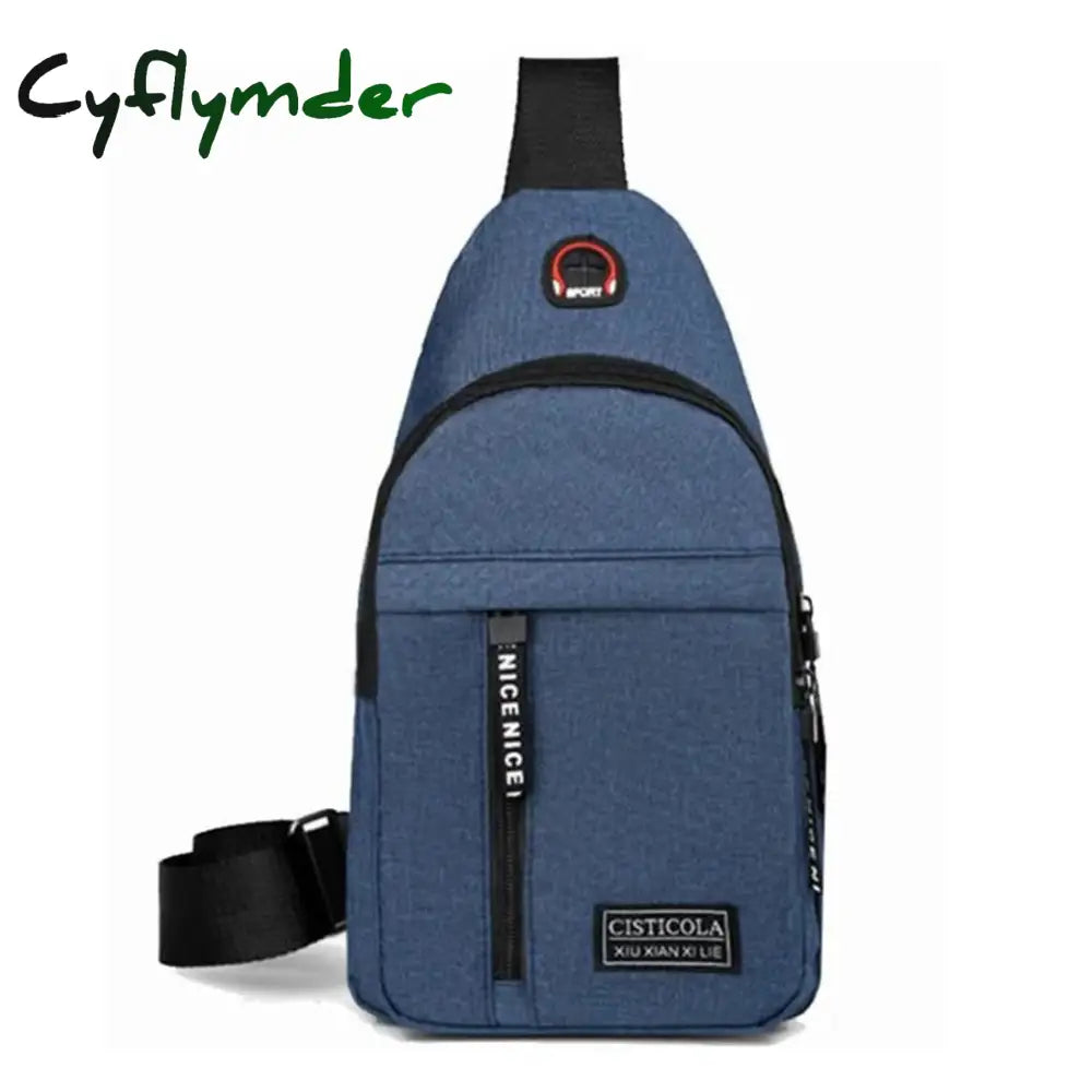 Cyflymder Men Shoulder Bags Nylon Waist Packs Sling Bag Crossbody Outdoor Sport Chest Daily Picnic