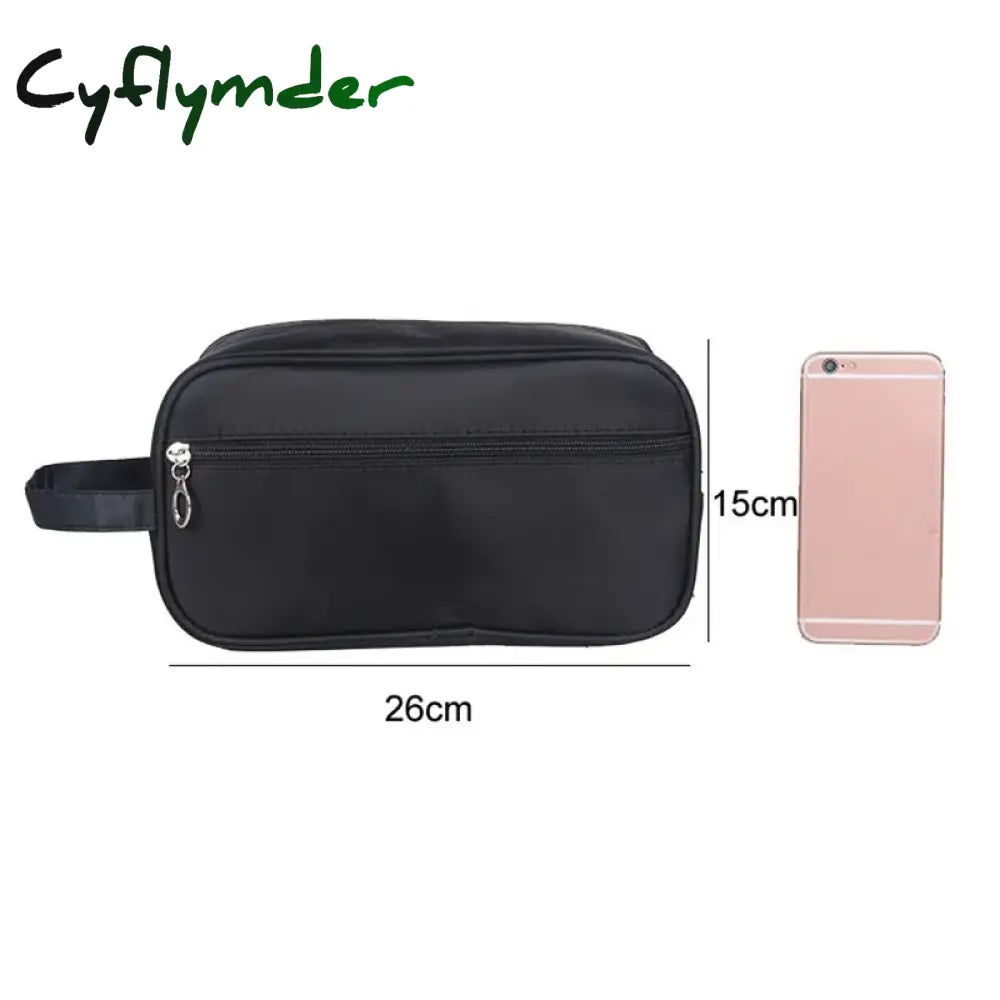 Cyflymder Men Travel Makeup Bag Professional Zipper Cosmetic Case Make Up Bath Organizer Storage