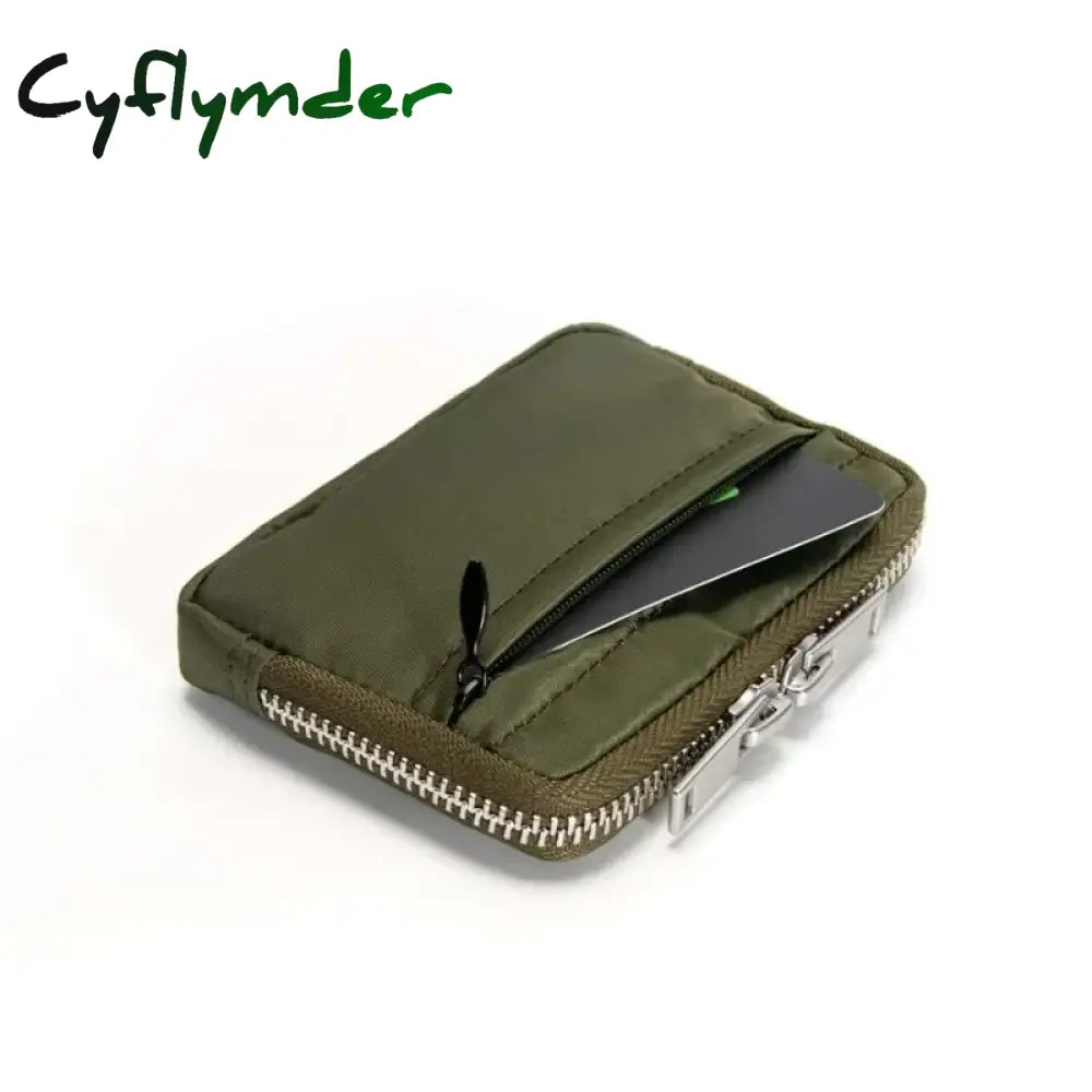 Men Wallet Earbuds Storage Bag Credit Card Holder Case for Boys Girls Journey Bank Card Organizer Zipper Coin Purse