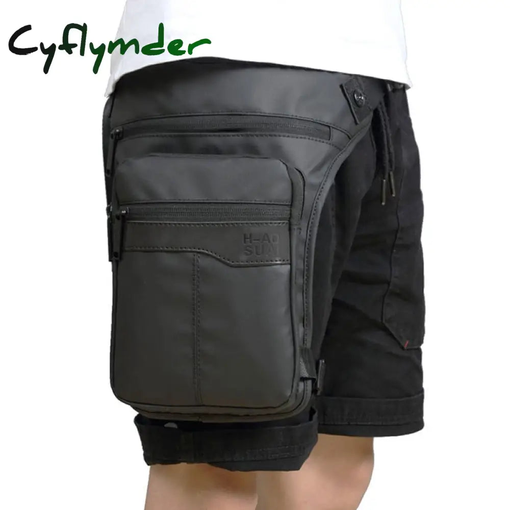 Cyflymder Men Waterproof Thigh Bag Waist Pack Fanny Packs Outdoor Riding Motorcycle Crossbody Hip