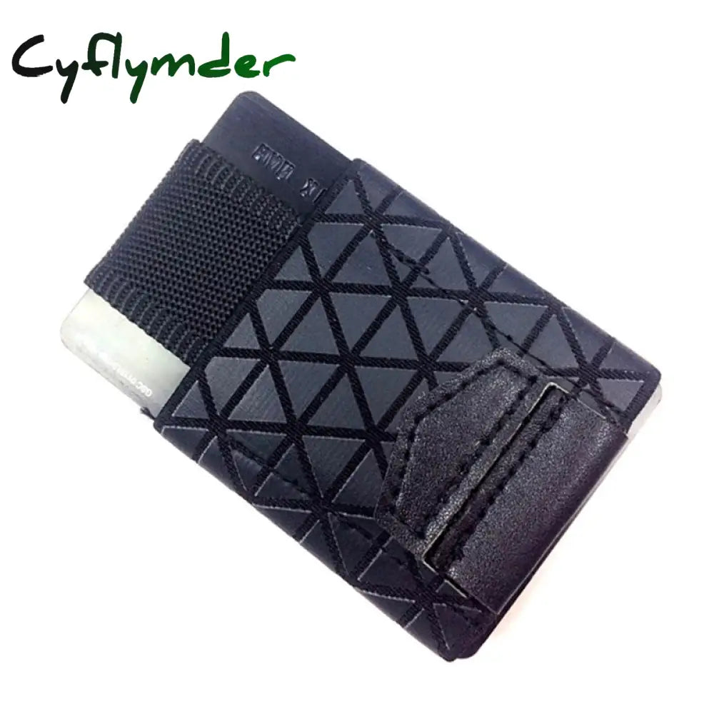 Cyflymder Men Women Elastic Band Card Wallet Holder Small Minimalist Business Id Credit Case