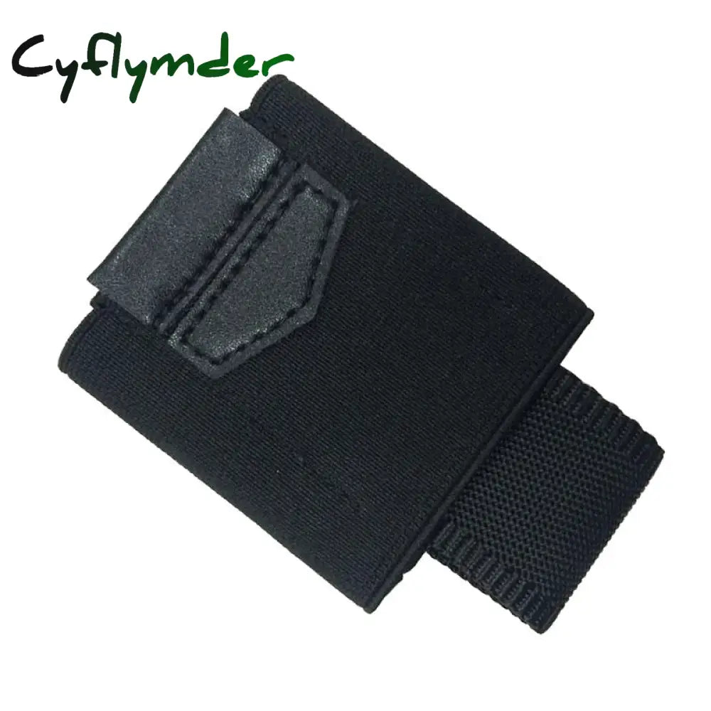 Cyflymder Men Women Elastic Band Card Wallet Holder Small Minimalist Business Id Credit Case Black