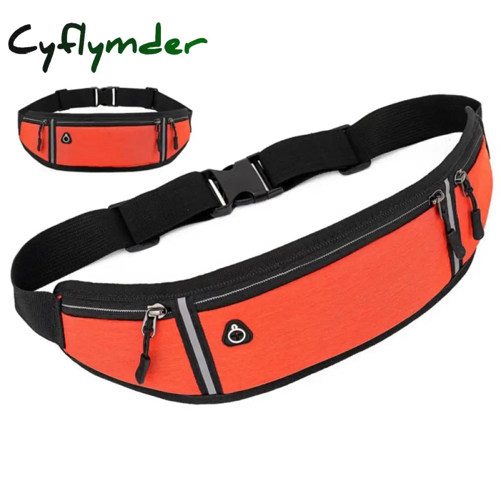 Cyflymder Men Women Nylon 4 Pockets Waterproof Waist Packs Fashion Male Wear Resistant Black Fanny