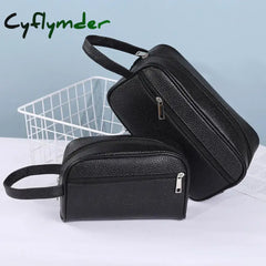 Cyflymder Men Women Vintage Wristlet Bag PU Leather Pure Color Small Wristlet Bag Vintage Cellphone Storage Bag