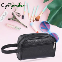 Cyflymder Men Women Vintage Wristlet Bag PU Leather Pure Color Small Wristlet Bag Vintage Cellphone Storage Bag