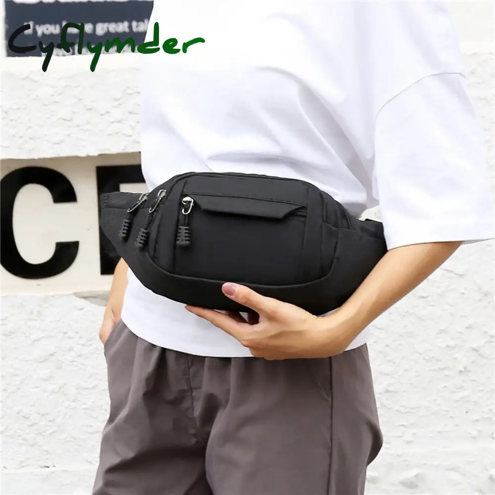 Cyflymder Men Women Waist Bag Pack Purse Casual Large Phone Belt Pouch Canvas Travel Fanny Banana