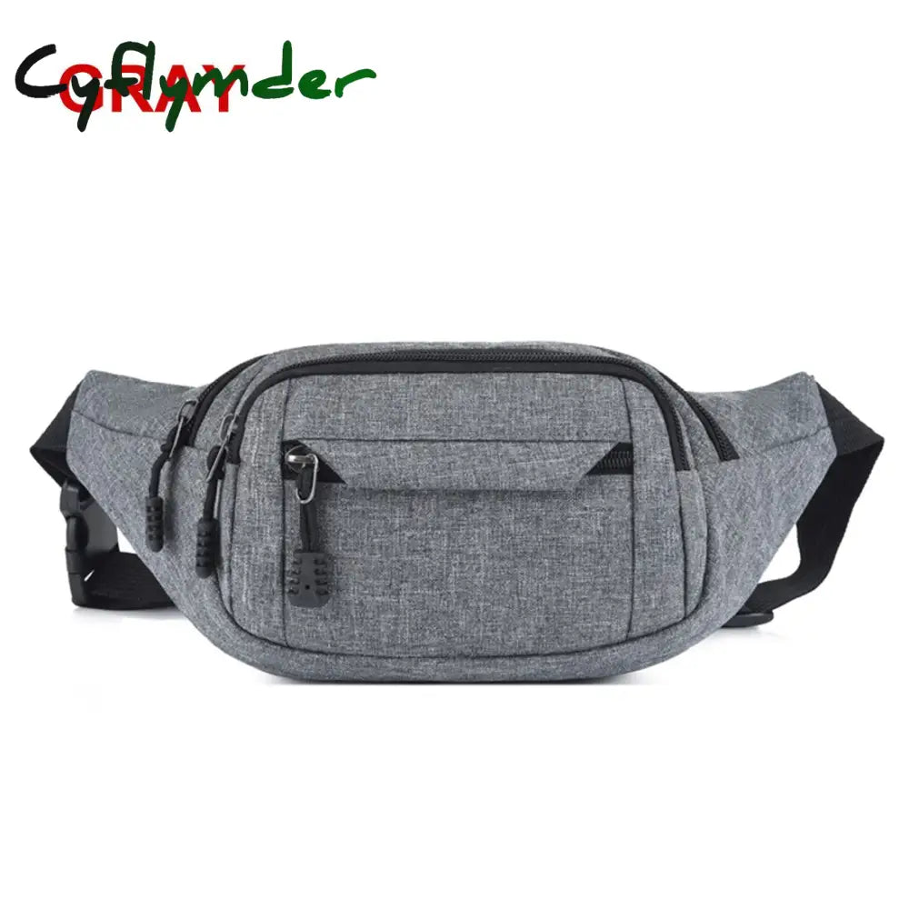 Cyflymder Men Women Waist Bag Pack Purse Casual Large Phone Belt Pouch Canvas Travel Fanny Banana