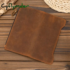 Cyflymder Men Women’s Genuiner Leather Wallet Single Zipper Long Purse Slim Coins Card Cash