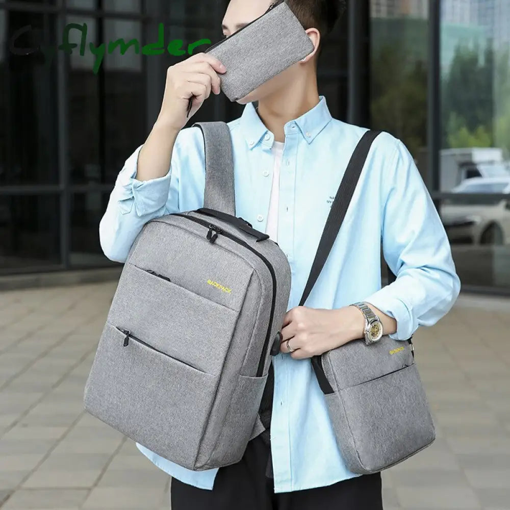 Cyflymder Men’s Backpack Multifunctional Waterproof Bags For Male Business Laptop Usb Charging