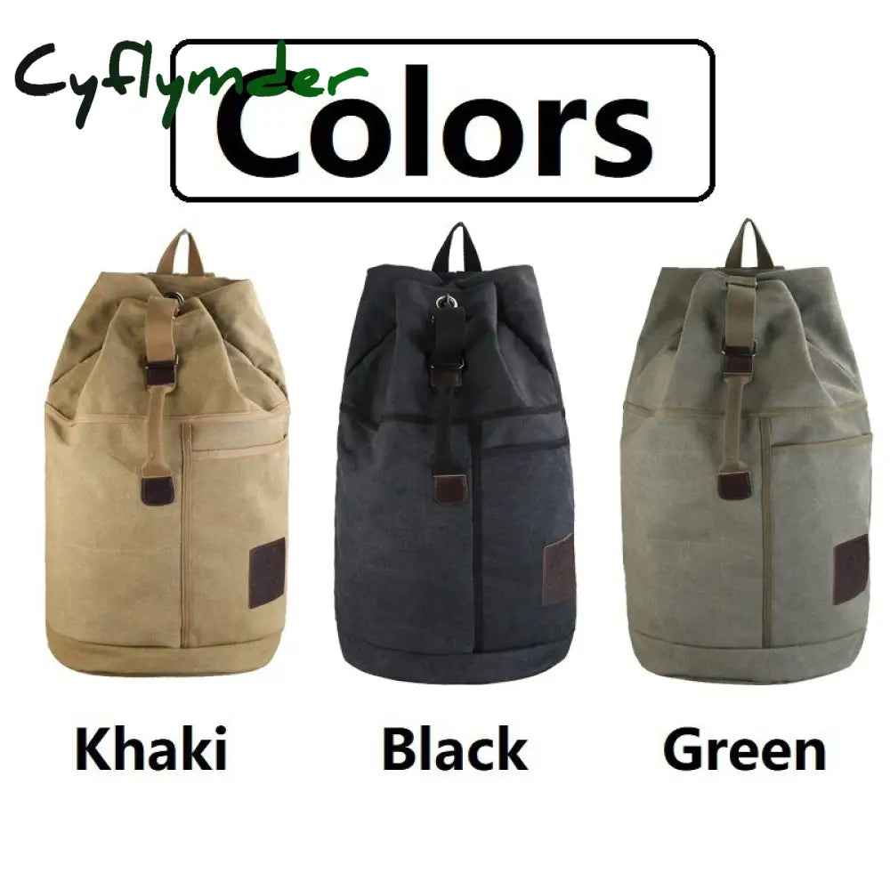 Cyflymder Mens Bag Outdoor Sports Duffle Rucksack Tactical Canvas Backpack School