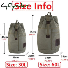 Cyflymder Mens Bag Outdoor Sports Duffle Rucksack Tactical Canvas Backpack School