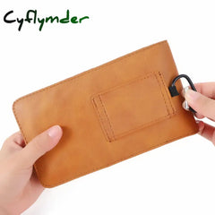 Cyflymder Men’s Bag Waist For Men Pu Leather Mobile Phone Cell Pouch Pocket Handbag Mini Holsters