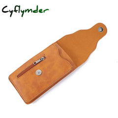 Cyflymder Men’s Bag Waist For Men Pu Leather Mobile Phone Cell Pouch Pocket Handbag Mini Holsters