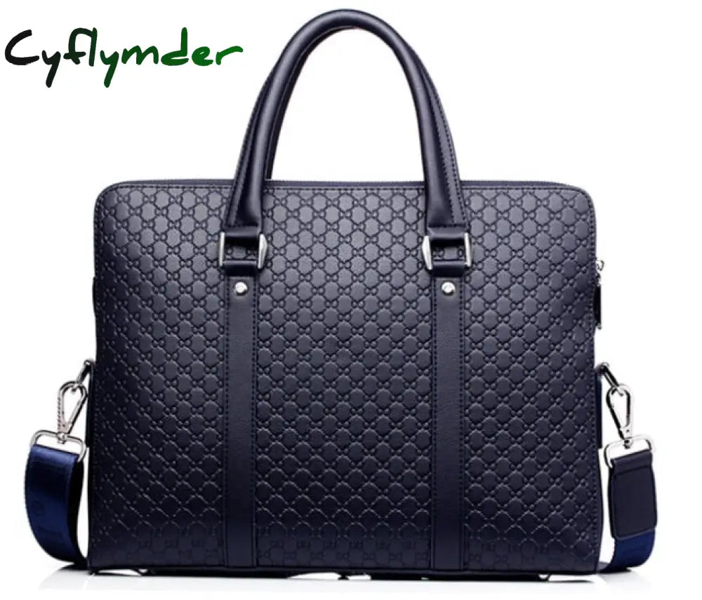 Cyflymder Men’s Briefcase New Fashion Shoulder Bag Double Layers Laptop Large Capacity Male