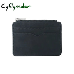 Cyflymder Men’s Card Wallet Short Matte Leather Retro Multi-Card Frosted Fabric Holder Money New