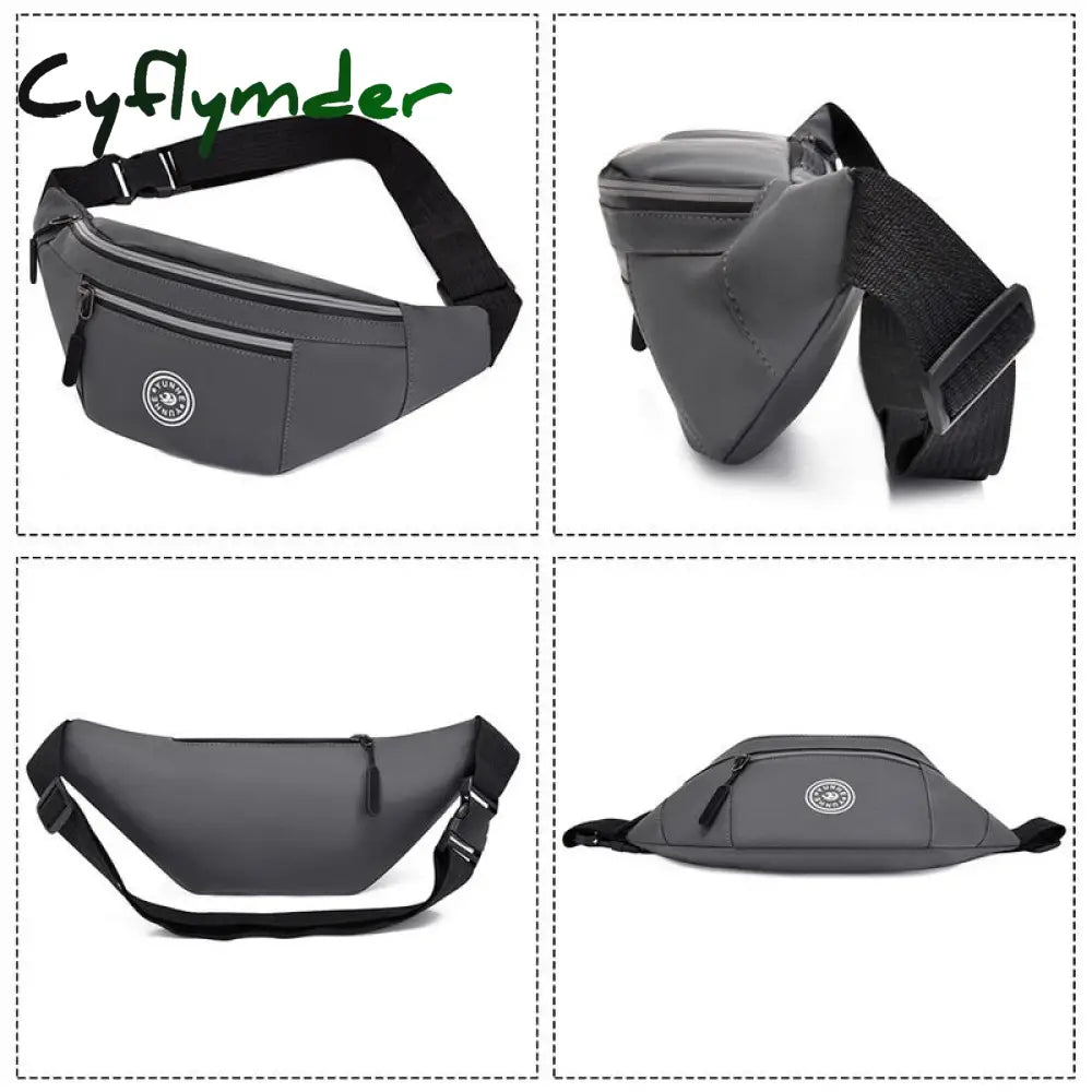 Cyflymder Men’s Chest Package Pack Waterproof Outdoor Sports Bag Canvas Pouch Korean-Style Waist