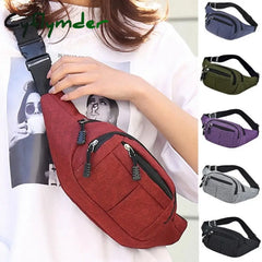 Cyflymder Men’s Chest Package Pack Waterproof Outdoor Sports Bag Canvas Pouch Korean-Style Waist