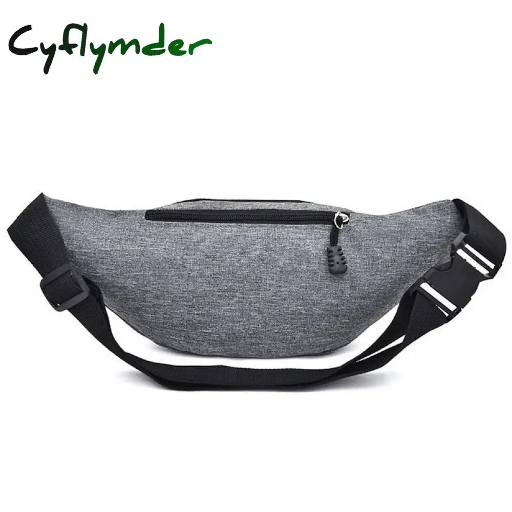 Cyflymder Men’s Chest Package Pack Waterproof Outdoor Sports Bag Canvas Pouch Korean-Style Waist